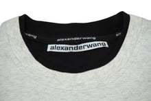 画像をギャラリービューアに読み込む, Alexander Wang アレキサンダーワン スウェット トレーナー 切り返しロゴ刺繍 コットン ホワイト ブラック M 良品 中古 58719 