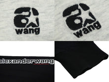 画像をギャラリービューアに読み込む, Alexander Wang アレキサンダーワン スウェット トレーナー 切り返しロゴ刺繍 コットン ホワイト ブラック M 良品 中古 58719 