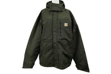 Load image into Gallery viewer, 極美品 Carhartt カーハート ジャケット ナイロンキャンバス カーキ フード取り外し可 サイズL 中古 58721