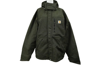 極美品 Carhartt カーハート ジャケット ナイロンキャンバス カーキ フード取り外し可 サイズL 中古 58721