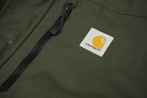 極美品 Carhartt カーハート ジャケット ナイロンキャンバス カーキ フード取り外し可 サイズL 中古 58721