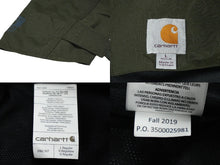 Load image into Gallery viewer, 極美品 Carhartt カーハート ジャケット ナイロンキャンバス カーキ フード取り外し可 サイズL 中古 58721