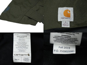 極美品 Carhartt カーハート ジャケット ナイロンキャンバス カーキ フード取り外し可 サイズL 中古 58721