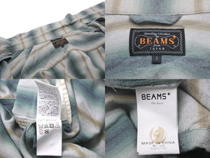 BEAMS PLUS ビームス プラス オンブレストライプジップジャケット グリーン 11-18-4814-139 サイズS 美品 中古 58726