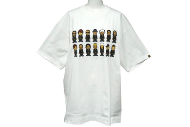 新品未使用 A BATHING APE EXILE アベイシングエイプ×エグザイル 半袖Ｔシャツ EID-002 ホワイト ブラウン サイズL 58743