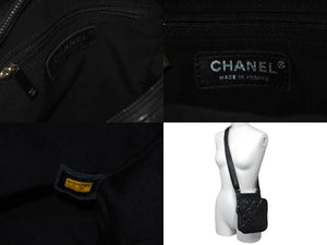 CHANEL シャネル ショルダーバッグ マトラッセ ココマーク 10番台 2006年 キャビアスキン ブラック シルバー金具 良品 中古 58747