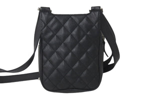 CHANEL シャネル ショルダーバッグ マトラッセ ココマーク 10番台 2006年 キャビアスキン ブラック シルバー金具 良品 中古 58747