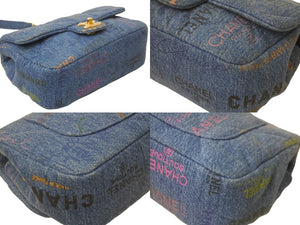 新品未使用 CHANEL シャネル チェーンショルダーバッグ AS3134 マトラッセ デニム ブルー マルチカラー ゴールド金具 58748