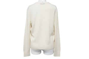 CHANEL シャネル ニットセーター ラパウザニット ココマーク P60439K46038 カシミヤ オフホワイト 34 良品 中古 58751