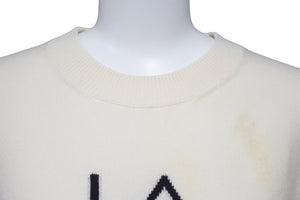 CHANEL シャネル ニットセーター ラパウザニット ココマーク P60439K46038 カシミヤ オフホワイト 34 良品 中古 58751