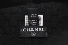 画像をギャラリービューアに読み込む, CHANEL シャネル ニットキャップ 帽子 ココマーク メタリック カシミヤ ブラック イタリア製 ユニセックス 美品 中古 58753