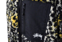 Load image into Gallery viewer, STUSSY ステューシー リバーシブル シェルパフリース ナイロン ジップジャケット イエロー レオパード S 118529 美品 中古 58760