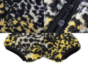 STUSSY ステューシー リバーシブル シェルパフリース ナイロン ジップジャケット イエロー レオパード S 118529 美品 中古 58760