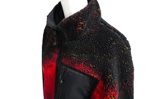 STUSSY ステューシー リバーシブル シェルパフリース ナイロン ジップジャケット レッド M 118529 美品 中古 58761