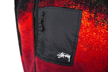 Load image into Gallery viewer, STUSSY ステューシー リバーシブル シェルパフリース ナイロン ジップジャケット レッド M 118529 美品 中古 58761