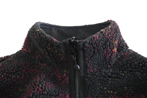 STUSSY ステューシー リバーシブル シェルパフリース ナイロン ジップジャケット レッド M 118529 美品 中古 58761