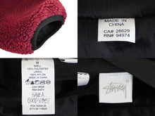 Load image into Gallery viewer, STUSSY ステューシー リバーシブル シェルパフリース ナイロン ジップジャケット レッド M 118529 美品 中古 58761