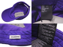 Load image into Gallery viewer, 極美品 BALENCIAGA バレンシアガ 22SS スノーボード キャップ パープル ロゴ 刺繍 帽子 680739 サイズL 中古 58782