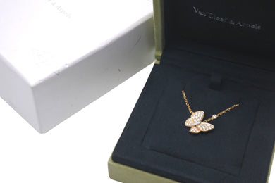 極美品 Van Cleef & Arpels ヴァンクリーフ＆アーペル ネックレス ドゥ パピヨン ペンダント VCARP3DP00 K18YG VVS 中古 58785