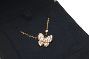 極美品 Van Cleef & Arpels ヴァンクリーフ＆アーペル ネックレス ドゥ パピヨン ペンダント VCARP3DP00 K18YG VVS 中古 58785