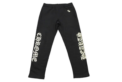 新品未使用品 CHROME HEARTS クロムハーツ パンツ 刺繍 スウェットパンツ M ブラック 中古 58794