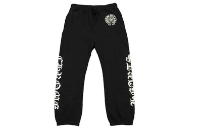 新品未使用品 CHROME HEARTS クロムハーツ スリットポケット パンツ スウェットパンツ M ブラック ホースシュー 中古 58802