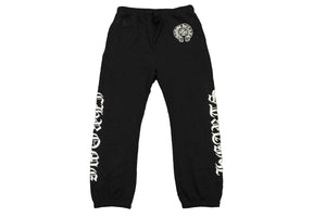 新品未使用品 CHROME HEARTS クロムハーツ スリットポケット パンツ スウェットパンツ M ブラック ホースシュー 中古 58802
