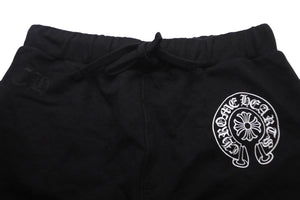 新品未使用品 CHROME HEARTS クロムハーツ スリットポケット パンツ スウェットパンツ M ブラック ホースシュー 中古 58802