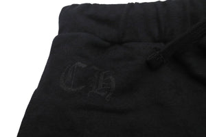 新品未使用品 CHROME HEARTS クロムハーツ スリットポケット パンツ スウェットパンツ M ブラック ホースシュー 中古 58802