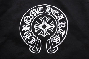 新品未使用品 CHROME HEARTS クロムハーツ スリットポケット パンツ スウェットパンツ M ブラック ホースシュー 中古 58802
