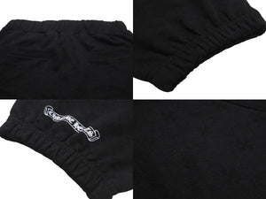 新品未使用品 CHROME HEARTS クロムハーツ スリットポケット パンツ スウェットパンツ M ブラック ホースシュー 中古 58802