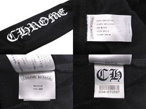 新品未使用品 CHROME HEARTS クロムハーツ スリットポケット パンツ スウェットパンツ M ブラック ホースシュー 中古 58802