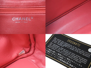 新品同様 CHANEL シャネル チェーン ショルダーバッグ マトラッセ A91731 25番台 ピンク キャビアスキン シルバー金具 58840
