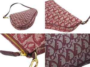 Christian Dior クリスチャンディオール ショルダーバッグ サドルバッグ トロッター柄 MC0012 コットンキャンバス 美品 中古 58844