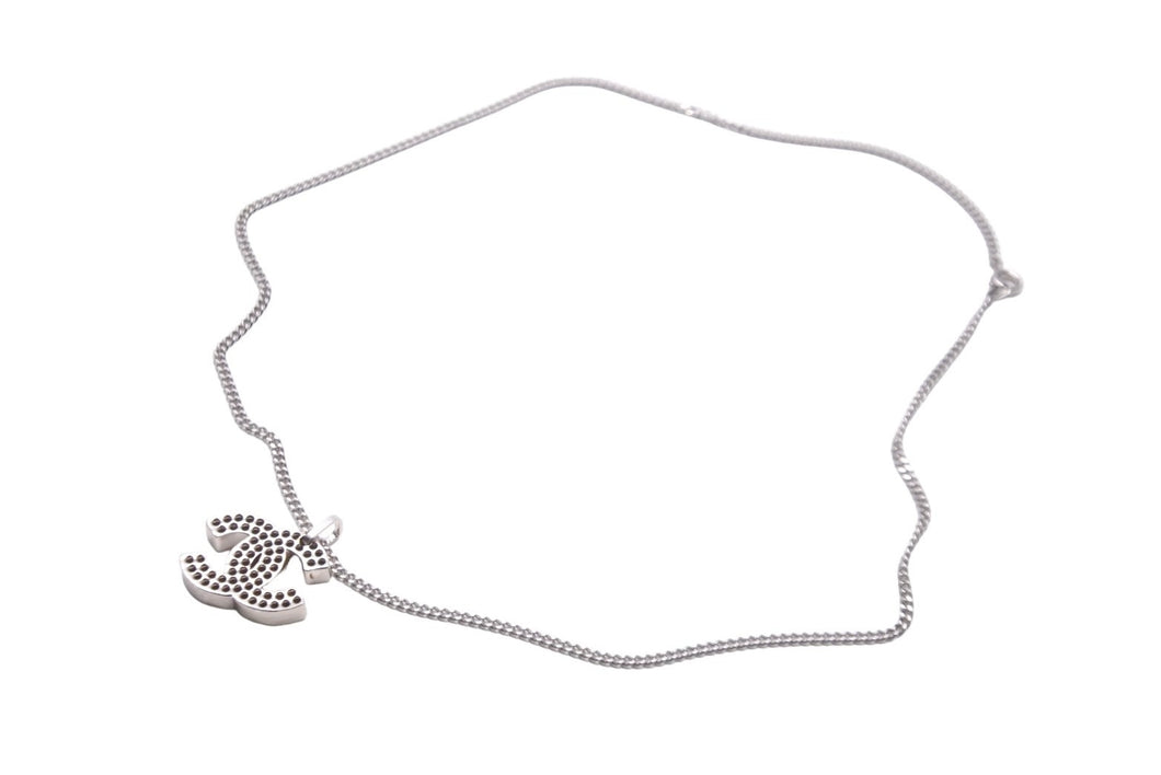 CHANEL シャネル ネックレス アクセサリ ココマーク パンチング 刻印不鮮明 シルバー 美品 中古 58855