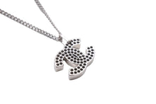 画像をギャラリービューアに読み込む, CHANEL シャネル ネックレス アクセサリ ココマーク パンチング 刻印不鮮明 シルバー 美品 中古 58855