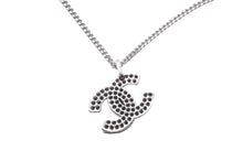 画像をギャラリービューアに読み込む, CHANEL シャネル ネックレス アクセサリ ココマーク パンチング 刻印不鮮明 シルバー 美品 中古 58855