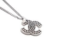 画像をギャラリービューアに読み込む, CHANEL シャネル ネックレス アクセサリ ココマーク パンチング 刻印不鮮明 シルバー 美品 中古 58855