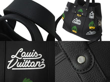 Load image into Gallery viewer, 極美品 LOUIS VUITTON × NIGO ルイヴィトン×ニゴー トートバッグ トロリートート M59373 カーフ ブラック シルバー金具 中古 58857