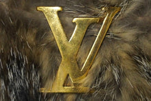 Load image into Gallery viewer, 極美品 LOUIS VUITTON ルイヴィトン イージーライン ミュール フォックスファー スリッポン ブラウン ロゴ サイズ8 中古 58859