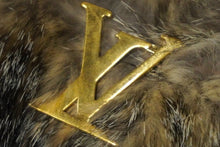 Load image into Gallery viewer, 極美品 LOUIS VUITTON ルイヴィトン イージーライン ミュール フォックスファー スリッポン ブラウン ロゴ サイズ8 中古 58859