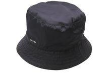 Load image into Gallery viewer, PRADA プラダ ハット 帽子 バケットハット ロゴ ブラック ポリエステル サイズL シルバー金具 美品 中古 58868