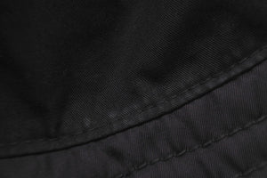 PRADA プラダ ハット 帽子 バケットハット ロゴ ブラック ポリエステル サイズL シルバー金具 美品 中古 58868