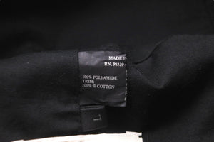 PRADA プラダ ハット 帽子 バケットハット ロゴ ブラック ポリエステル サイズL シルバー金具 美品 中古 58868