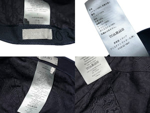 極美品 Christian Dior クリスチャンディオール ロゴ 刺繍 ベースボールキャップ ネイビー 933C902L4511 サイズL 中古 58869
