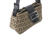 画像をギャラリービューアに読み込む, FENDI フェンディ ハンドバッグ ワンショルダー ズッキーノ ブラウン キャンバス 8BR011 シルバー金具 美品 中古 58870 