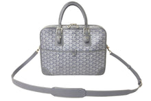 Load image into Gallery viewer, GOYARD ゴヤール アンバサードPM ブリーフケース VAE020141 2WAY グレー シルバー金具 良品 中古 58874