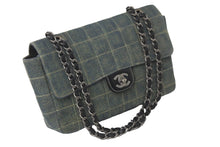 Load image into Gallery viewer, CHANEL シャネル チェーンショルダーバッグ ココマーク チョコバー 6番台 2000年 デニム インディゴ シルバー金具 美品 中古 58875