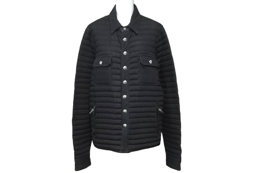 CHROME HEARTS クロムハーツ ジャケット ライトダウンジャケット クロスボタン CHクロスパッチ ブラック サイズM 中古 58879