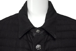 CHROME HEARTS クロムハーツ ジャケット ライトダウンジャケット クロスボタン CHクロスパッチ ブラック サイズM 中古 58879